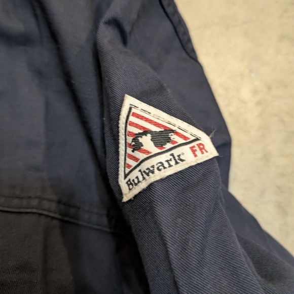 Bulwark FR Mens 2XL Jacket Navy Arc Rating 30.4 - Picture 2 of 6